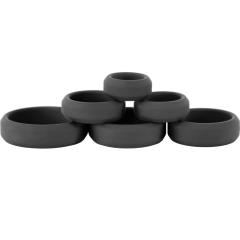Renegade Build A Cage Rings Assortment of 6 Cockrings, Black
