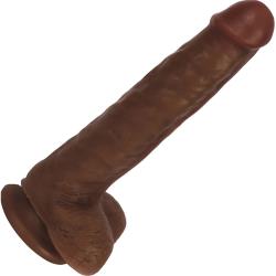 Thinz Slim Dong with Balls by Curve Novelties, 8 Inch, Chocolate