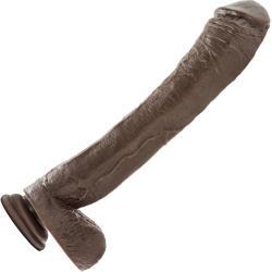 Dr Skin Mr Ed Huge Realistic Dildo with Suction Cup, 13 Inch, Chocolate