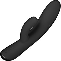 Luxe Bae Rechargeable Rabbit Style Vibrator, 7.5 Inch, Black