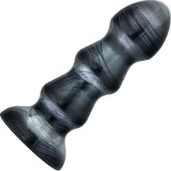 Jet Black Jack Butt Plug with Suction Cup, 7 Inch, Carbon Metallic Black