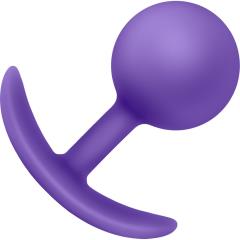Luxe Wearable Vibra Silicone Butt Plug, 3.5 Inch, Purple