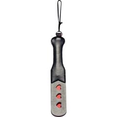 Sex & Mischief Heart Paddle By SportSheets, 12.5 Inch, Gray/Black