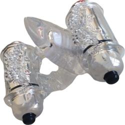Wet Dreams Double Down Cock Ring, Clear