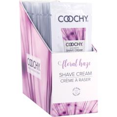Coochy Oh So Smooth Shave Cream, Display Box of 24 Foil Packets, Floral Haze