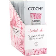 Coochy Oh So Smooth Shave Cream, Display Box of 24 Foil Packets, Frosted Cake