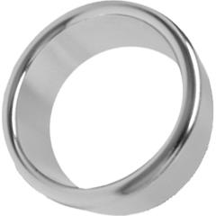 Rock Solid Brushed Alloy Cock Ring, 1.75 Inch, Silver