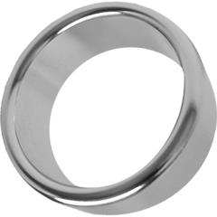 Rock Solid Brushed Alloy Cock Ring, 2 Inch, Silver