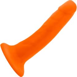 Neo Sensa Feel Slim Dual Density Cock, 6 Inch, Neon Orange
