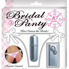 Bridal Panty Vibrating Lingerie with Wireless Bullet and Remote, One Size, Classic White