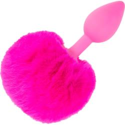Pipedream Neon Bunny Tail Anal Plug, 5 Inch, Pink