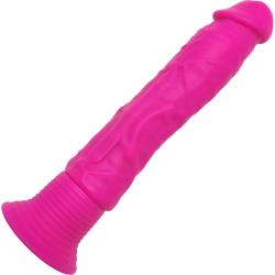 Pipedream Neon Silicone Wall Banger with Suction Cup, 7.5 Inch, Pink