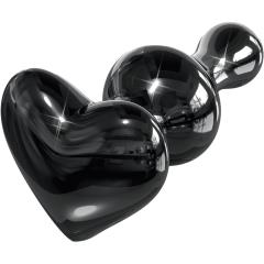 Icicles No 74 Hand Blown Glass Massager Butt Plug, 4 Inch, Black