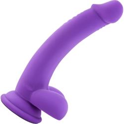 Ruse D Thang Silicone Dildo with Suction Cup, 7.75 Inch, Purple