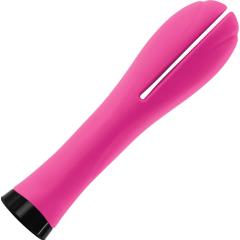 NS Novelties Luxe Juliet Rechargeable Silicone Vibrator, 7 Inch, Pink