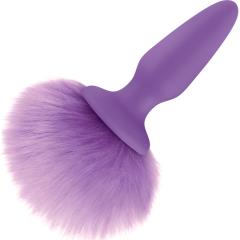 NS Novelties Bunny Tails Butt Plug, Purple