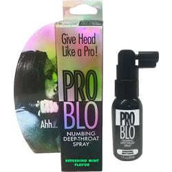 ProBlo Flavored Numbing Deep Throat Spray, 1 fl.oz (29 mL), Refreshing Mint