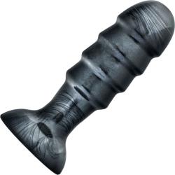 Jet Bruiser Butt Plug with Suction Cup, 7.5 Inch, Carbon Metallic Black