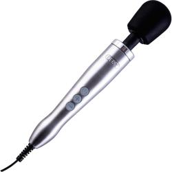 Doxy Die Cast Premium Electric Wand Massager with Silicone Head, 15 Inch, Brushed Silver