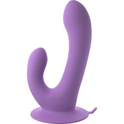 Fantasy For Her Duo Pleasure Wallbang Her Silicone Vibrator, 7 Inch, Purple