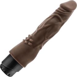 Dr Skin Cock Vibe 4 Thick Realistic Massager, 8 Inch, Chocolate