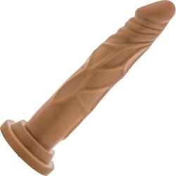 Dr Skin Basic 7 Straight Realistic Cock with Suction Base, 7.5 Inch, Mocha