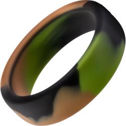 Performance Silicone Camo Cock Ring, 1.5 Inch, Green Camouflage