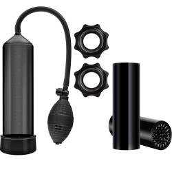 Thick Cock Quickie Kit with Penis Pump, 8 Inch by 2.25 Inch, Black