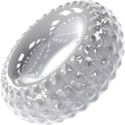 Rock Solid Textured Stretchy Cock Ring, Crystal Clear