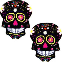 Nipztix Freaking Awesome Sugar Skull Pasties, Black/Multicolor