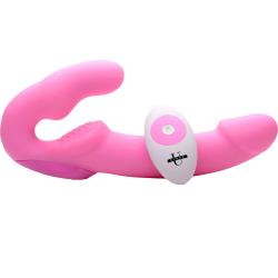 Strap-U Urge Silicone Strapless Strap-On with Remote, 9.5 Inch, Candy Pink
