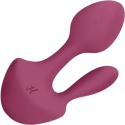 Jil Sofia Silicone USB Rechargeable Dual Action Vibrator, 5.5 Inch, Pink