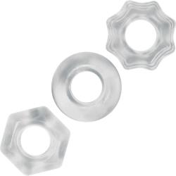 Renegade Chubbies Super Stretchable Rings Set of 3, Clear