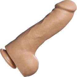 The D Master D FirmSkyn Dildo with Balls, 12 Inch, Vanilla