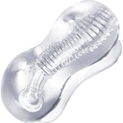 Clear Stroke Twister Masturbator for Men by Icon Brands, Clear