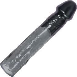 3 Inch Extra Length Toppers Waterproof Penis Extension, 9.75 Inch, Black