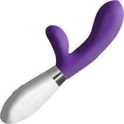 Luna Achilles Silicone Dual Vibrator, 8.25 Inch, Purple/White