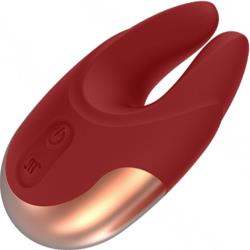 Elegance Lavish Dual Clitoral Stimulator, 3.5 Inch, Red/Gold