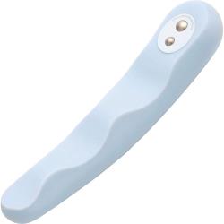 Iroha Minamo Rechargeable Silicone Vibrator, 6.75 Inch, Sky Blue