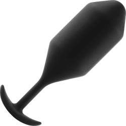 b-Vibe Snug Plug 5 Weighted Silicone Anal Toy, 5.9 Inch, Black