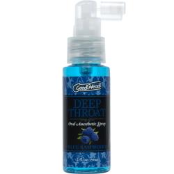 GoodHead Deep Throat Oral Sex Aid Spray, 2 fl.oz (59 mL), Blue Raspberry