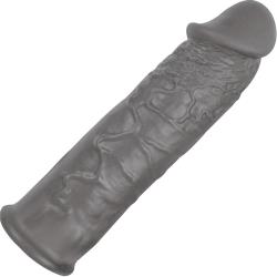 Great Extender Realistic Silicone Penis Sleeve, 6 Inch, Gray