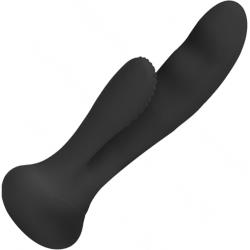 Elegance Flair Rechargeable Dual Vibrator, 7 Inch, Black