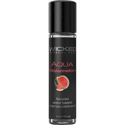 Wicked Aqua Flavored Water Based Intimate Lubricant, 1 fl.oz (30 mL), Watermelon
