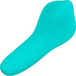 Slay Pleaser Rechargeable Curved Lay-On Vibrator, 4.5 Inch, Teal