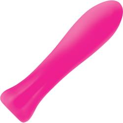 Intense Ecstasy Silicone Rechargeable Vibrator, 4.5 Inch, Pink