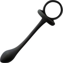 My Cockring with Weighed Buttplug, 8 Inch, Black