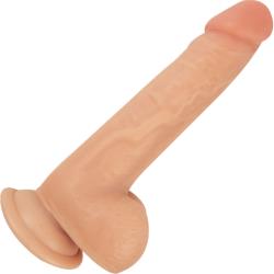Realcocks Sliders Bendable Dildo with Moveable Skin, 7.5 Inch, Vanilla