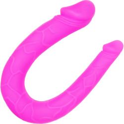 CalExotics Silicone U-Shaped AC/DC Double Dong, 12 Inch, Pink