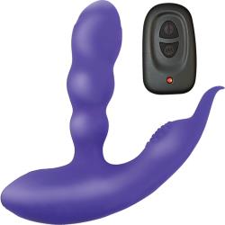 Anal Ese Collection Remote Control P-Spot Vibrating Stimulator, 5.5 Inch, Purple